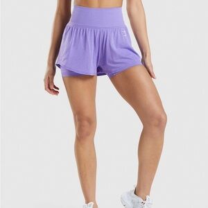 Gymshark Purple Athletic Shorts High-Rise Lightweight